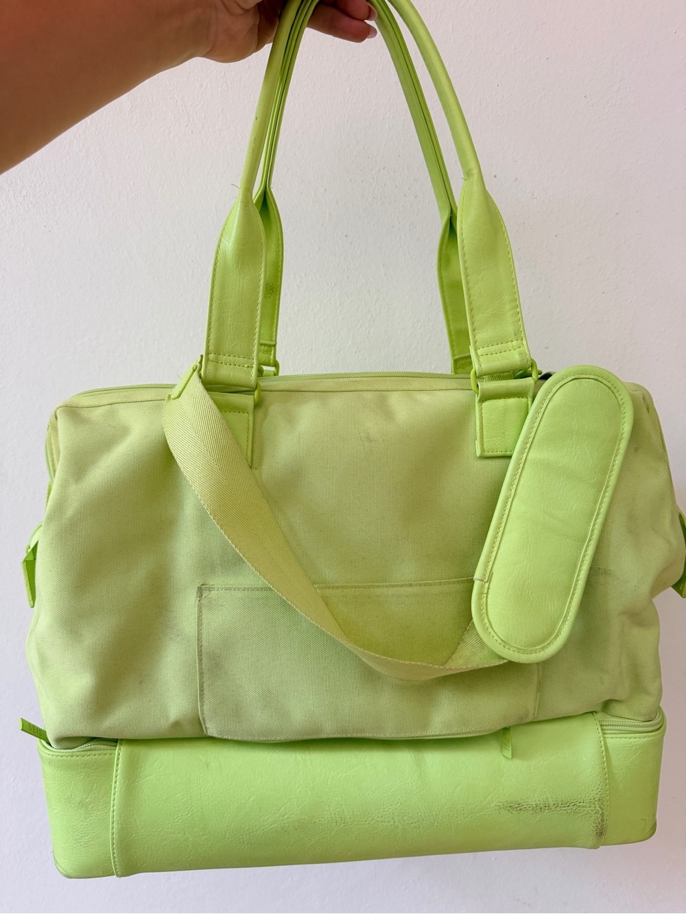 BEIS Lime Green Travel Tote